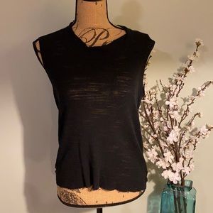 Doncaster Collection Sheer/Slub Sleeveless Top/Layering Top